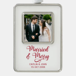 Adorno Matrimonio de recién casados Foto de primer Navida