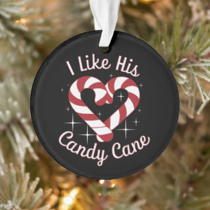 Adorno Me Gusta Su Candy Cane Funny Pareja
