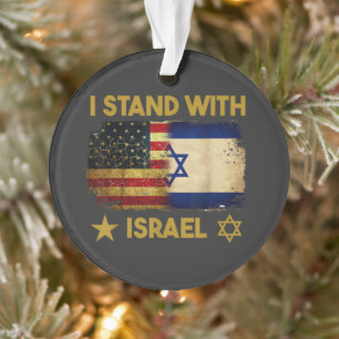 Adorno Me mantengo con la bandera de Israel América