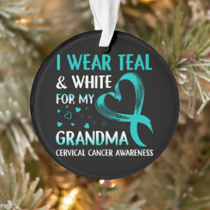Adorno Me pongo verde azulado y blanco Mi abuela cáncer c