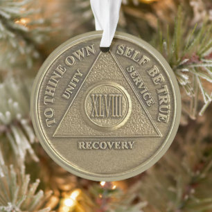 Adorno Medalla de Aniversario de Sobriedad de 48 Años con