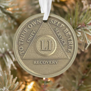 Adorno Medalla de Aniversario de Sobriedad de 51 Años con