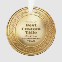 Medalla de oro realista 3D personalizable y editab