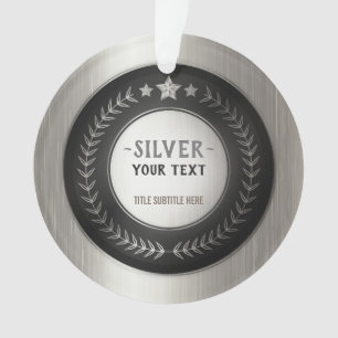 Adorno MEDALLA DE PLATA DE IMPRESIÓN PERSONALIZADA DIY Ag