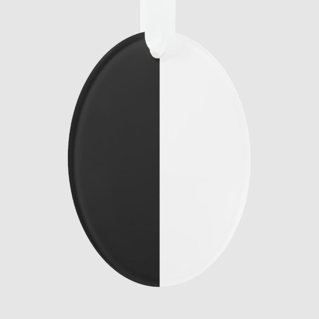 Adorno Media Y Media Media Blanca Y Negra (Anverso)