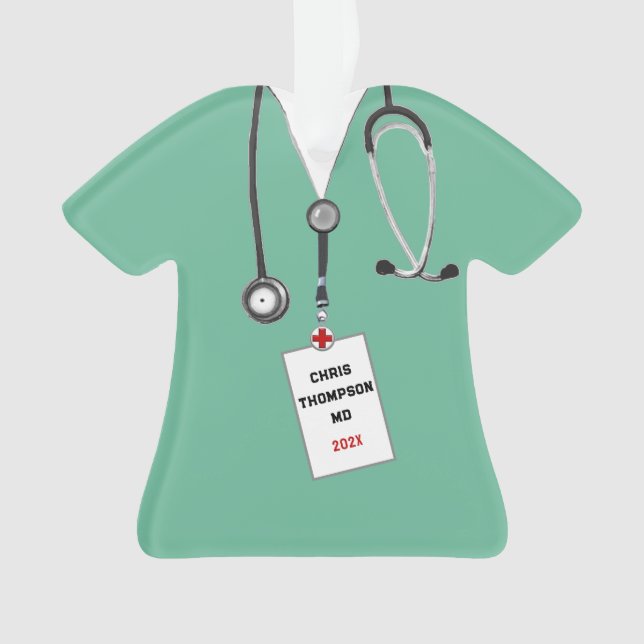 Adorno Médica Graduación Keepsake (Anverso)