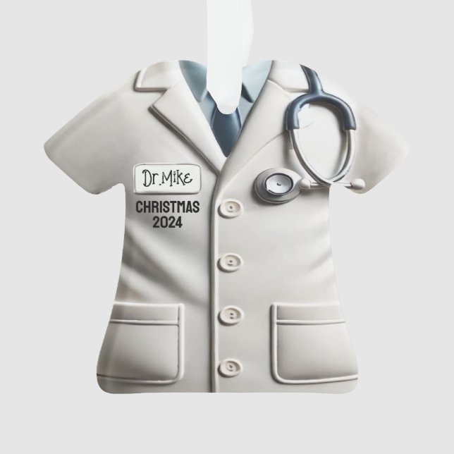 Adorno Médico médico Jacket Navidades personalizados Orna (Anverso)