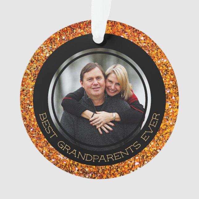 Adorno MEJOR ABUELOS QUE NUNCA Purpurina Naranja | NAVIDA (Anverso)