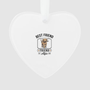 Adorno Mejor amigo Alfie diseño vintage amante de los per