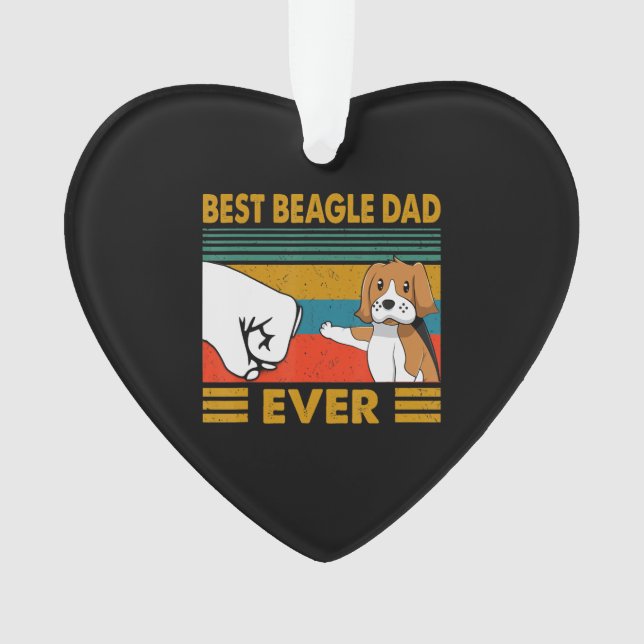 Adorno Mejor Beagle Dad Perfect Dog Lover Regalo (Anverso)