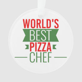Adorno Mejor chef de pizza del mundo - verde rojo