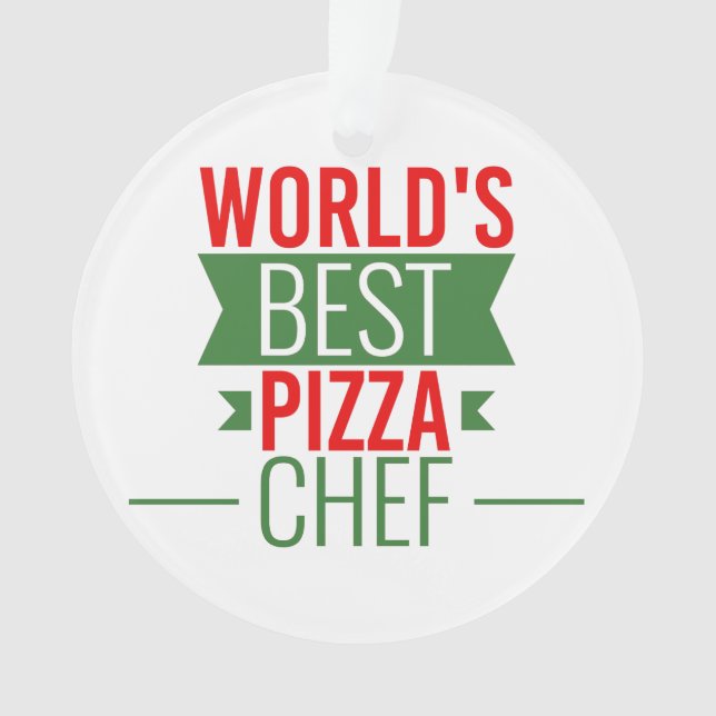Adorno Mejor chef de pizza del mundo - verde rojo (Anverso)