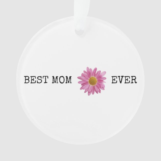 Adorno MEJOR MAMÁ NOMBRES DE NIÑOS DE Daisy amarillo rosa (Anverso)