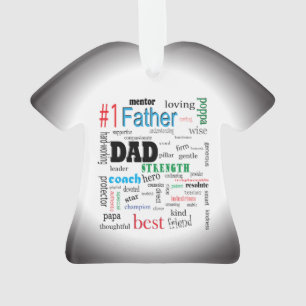 Adorno Mejor Nube de Palabras de Papá