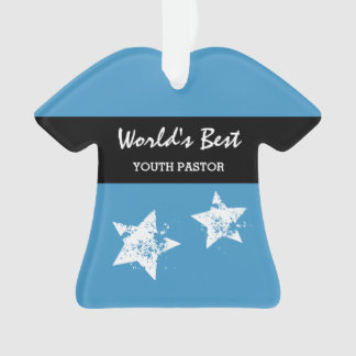 Adorno Mejor PASTOR JUVENIL del Mundo Azul con Star A01