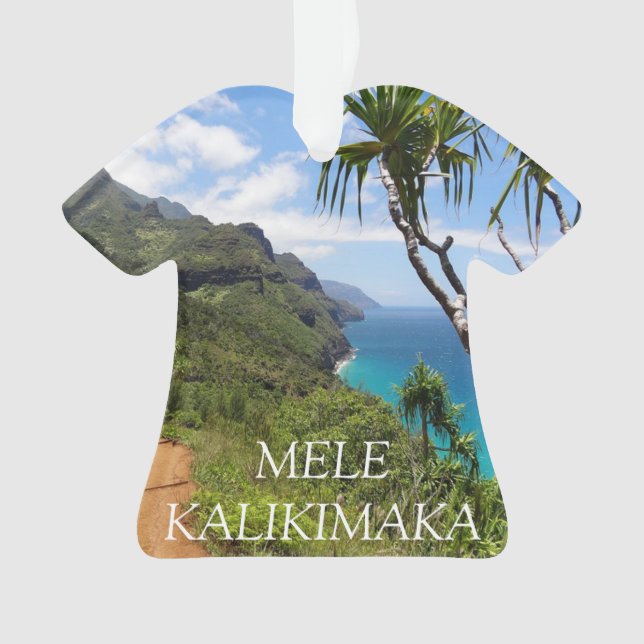 Adorno Mele Kalikimaka Feliz Navidad Hawaii Keepsake (Anverso)