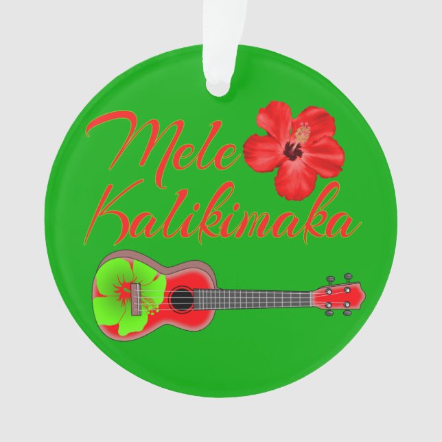 Adorno Mele Kalikimaka Ukulele (Anverso)