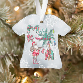 Adorno Mele Kalikimaka y el festival de surf Santa Orname