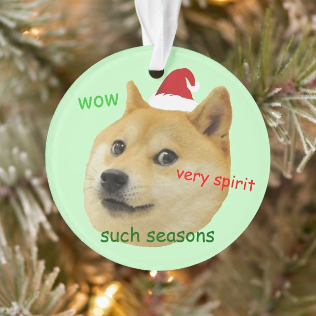 Adorno Meme divertido de Santa Doge (Árbol)
