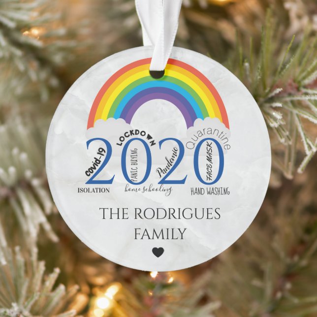 Adorno Memorable Árbol de Navidad de 2020 para la Pandemi (Árbol)