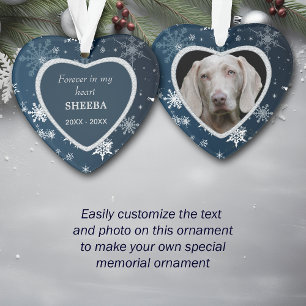 Adorno Memorial del Mascota Blue Diamond Frame Snowflake