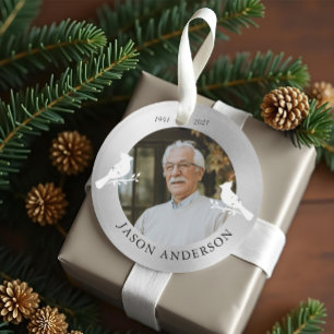 Adorno Memorial Keepsake Cardinal Bird Faux Silver Photo