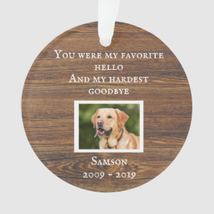 Adorno Memorial Personalizado de Madera para Mascota Perr