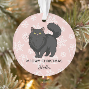 Adorno "Meowy Navidad" Mamá Gata Negra Personalizado