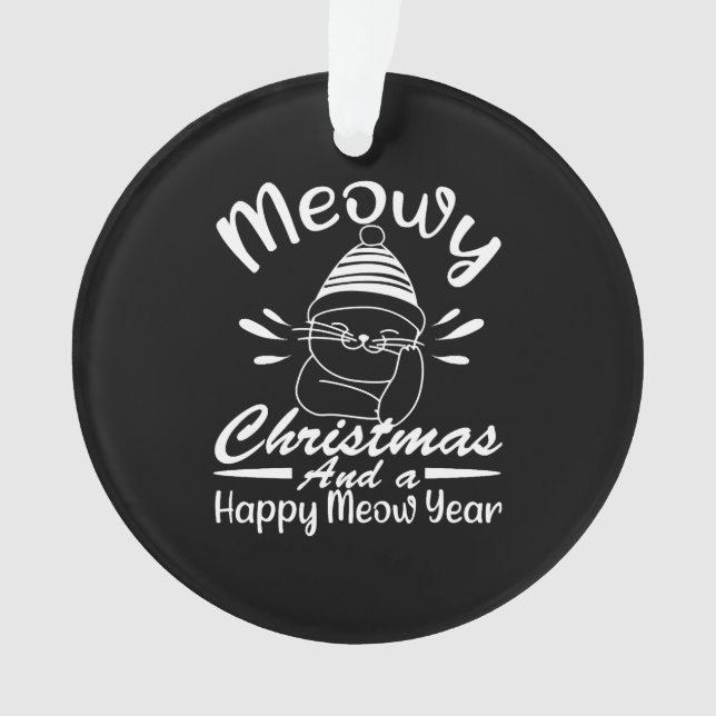 Adorno Meowy Navidades Y Un Feliz Año Próximo (Anverso)