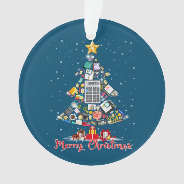 Adorno Merry Christmas Accountant Santa Xmas Tree CPA Acc (Anverso)
