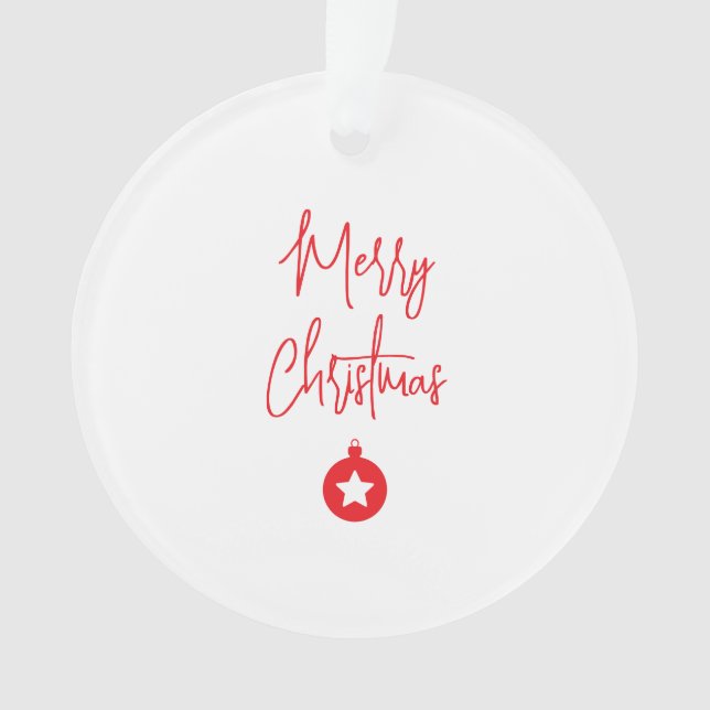 Adorno Merry Christmas Family New Year Message (Anverso)