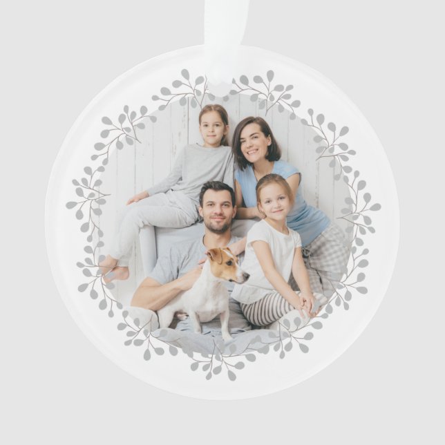 Adorno Merry Christmas Photo Wreath (Anverso)