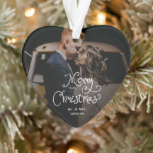 Merry Christmas Whimsical Script Custom Photo