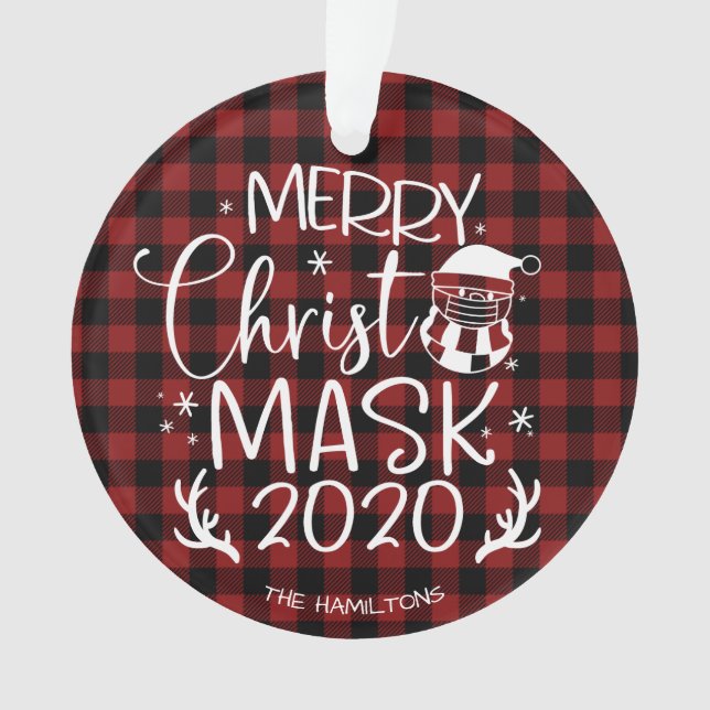 Adorno Merry ChristMask 2020 Cute Funny Covid (Anverso)
