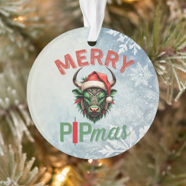 Adorno Merry PIPmas Trading Bull Christmas Design – Funny (Árbol)