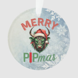 Adorno Merry PIPmas Trading Bull Christmas Design – Funny