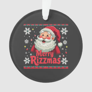 Adorno Merry Rizzmas Santa Rizz Funny Navidades Rizzler