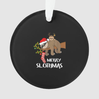 Adorno Merry Sloth Santa Hat Amantes Navidades