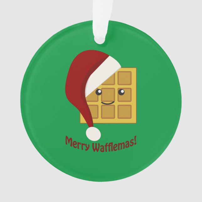 Adorno Merry Wafflemas Navidades Waffle (Anverso)