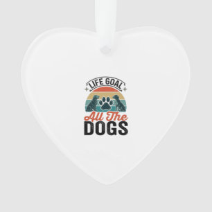 Adorno Meta de vida todos los perros diseño vintage amant