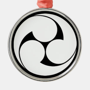 ADORNO METÁLICO 左三つ巴（地抜き）