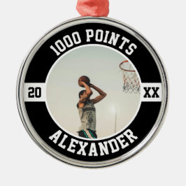 Adorno Metálico 1000 Career Points Basketball Scorer Milestone