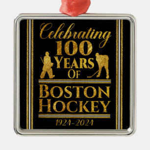 Adorno Metálico 100 Años De Hockey De Boston