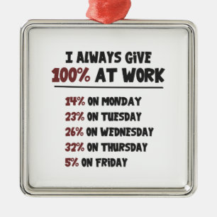 Adorno Metálico 100% de esfuerzo en el trabajo