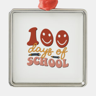 Adorno Metálico 100 Días De Escuela