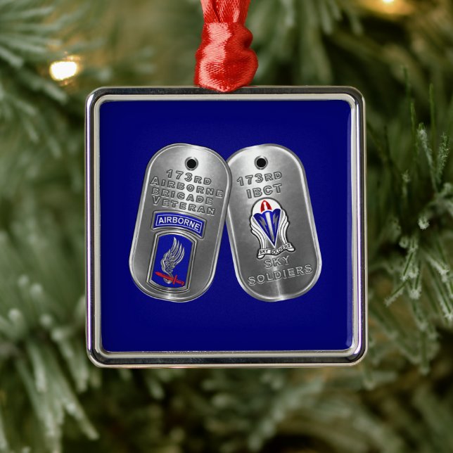 Adorno Metálico 173rd Airborne Brigade  Christmas (Árbol)