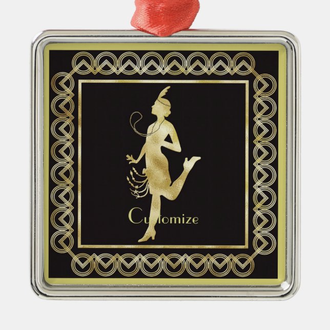 Adorno Metálico 1920's Flapper Girl Thunder_Cove   (Frente)