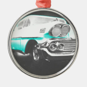 Adorno Metálico 1958 chevy impala bright blue classic car