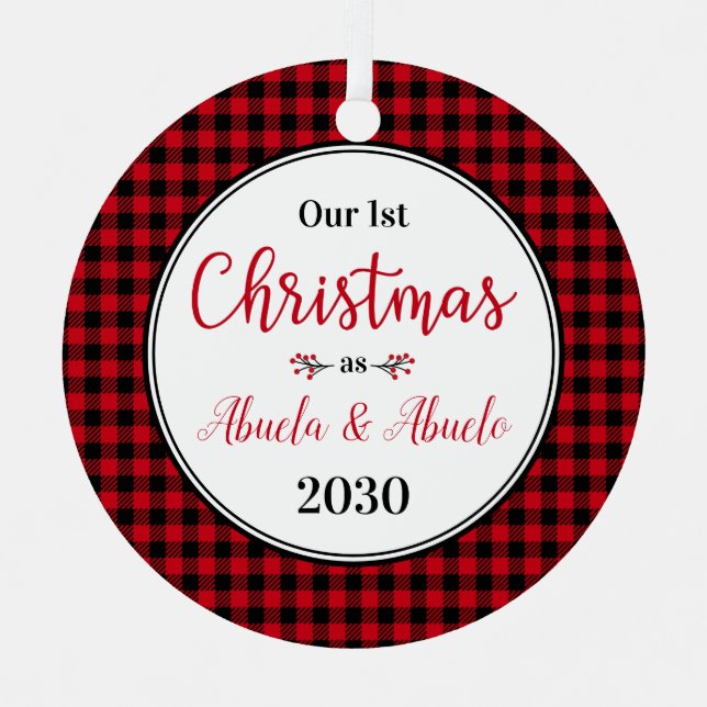 Adorno Metálico 1.ª foto de Abuela Abuelo Navidades (Anverso)