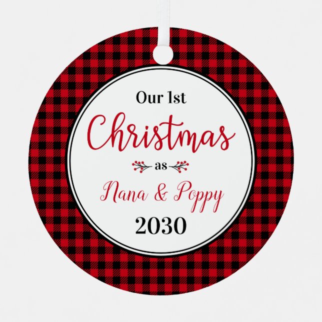 Adorno Metálico 1.ª Navidad Nana Poppy Photo (Anverso)